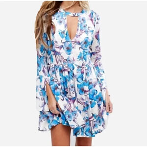 NEW Free People Women Size 4 Tegan Long Sleeve Floral Dress